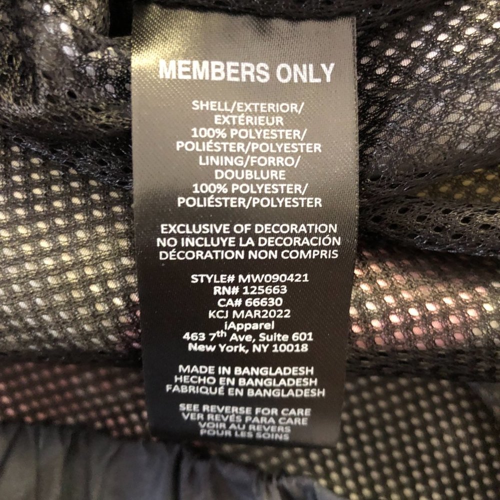 Members Only MW090421-BLK Mens Large Tom and Jerry Hooded Full Zip Windbreaker - Picture 6 of 12